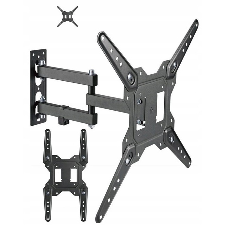 Suport TV rotativ JVC LT-32VF52M, 6-40cm distanta de perete, reglabil, stabil