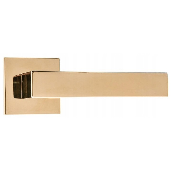 Maner usa VDS, kwadrat, 52x52mm, zlat, set cu suruburi