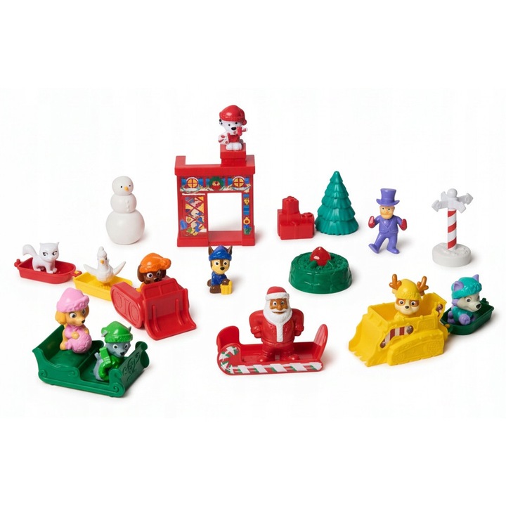 Kalendarz Advent, figurine Psi Patrol, 24 surprize, multicolor