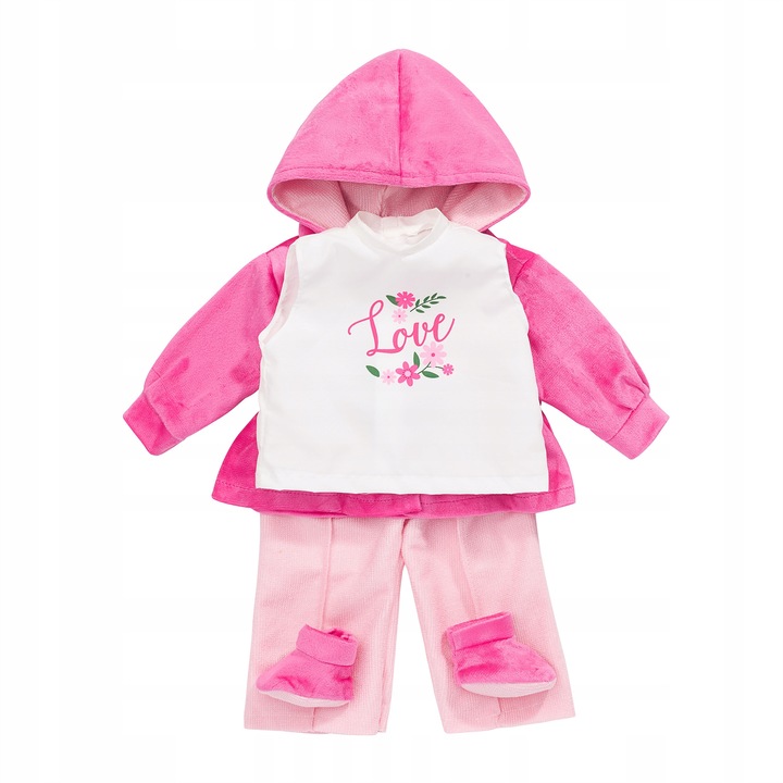 Lala interactiva, Happy Kiddo, 56cm, matasoasa, cu 2 limbi, set cu haine