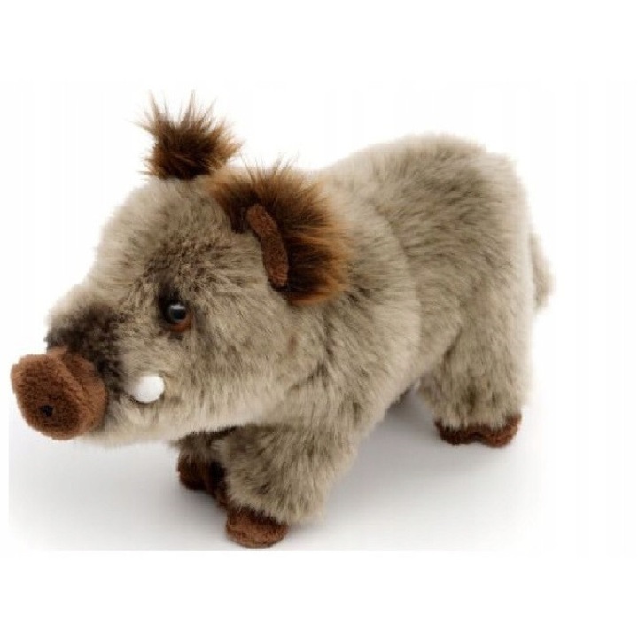 Maskota Dzik, Uni Toys, 25cm, culoare bruna, material reciclabil