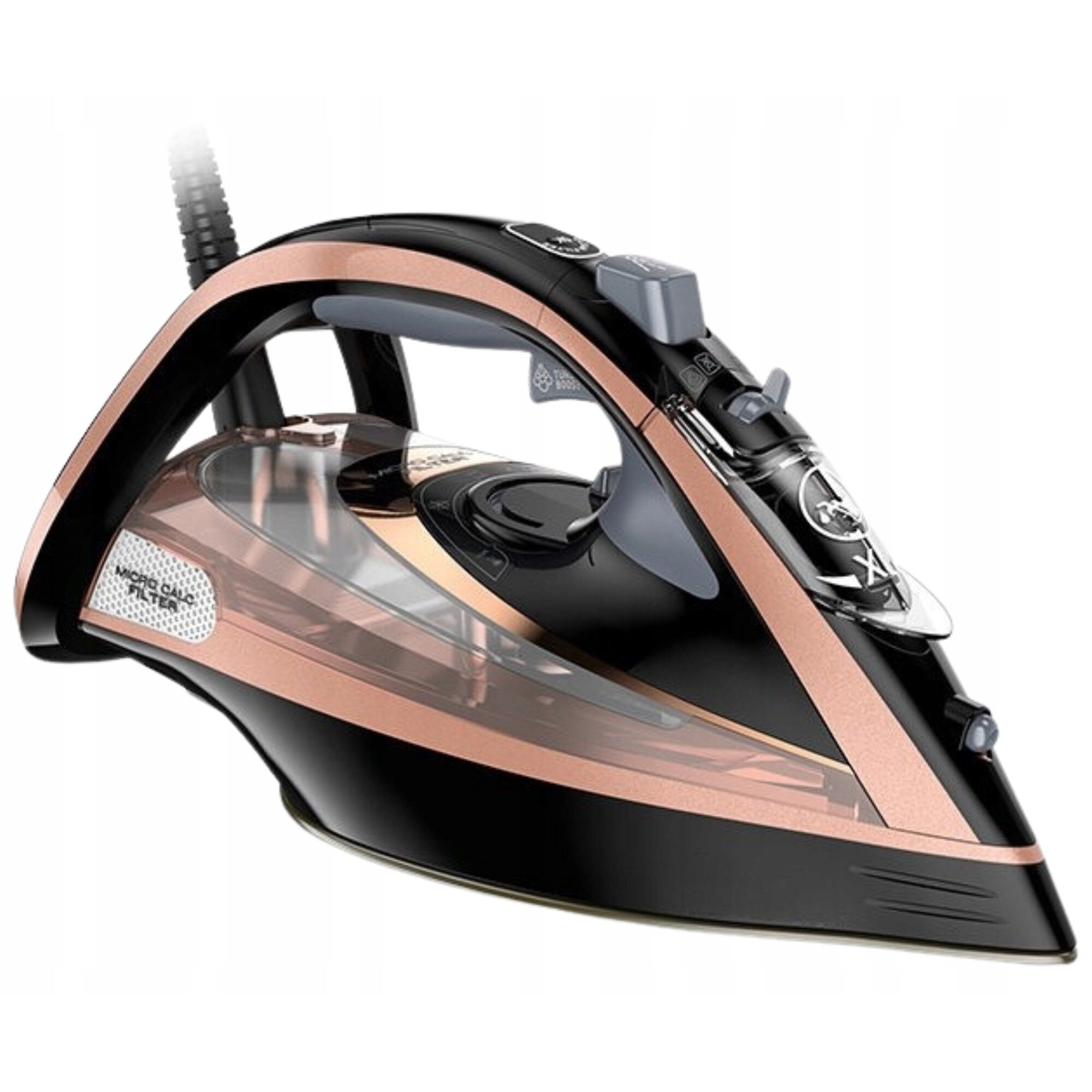 Fier de calcat cu abur, 3200 W, 260 g/min abur, roz-negru, 350 ml