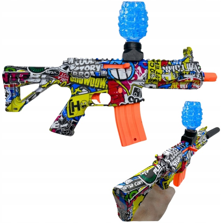 Gélgolyós fegyver, 54 cm, 1000 biológiailag lebomló golyó
