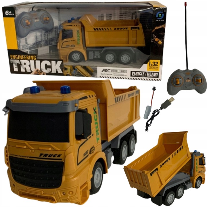 RC Terepjáró Kamion Távirányítóval, 35 cm, Rakodási Funkcióval, Fényekkel és Hangokkal