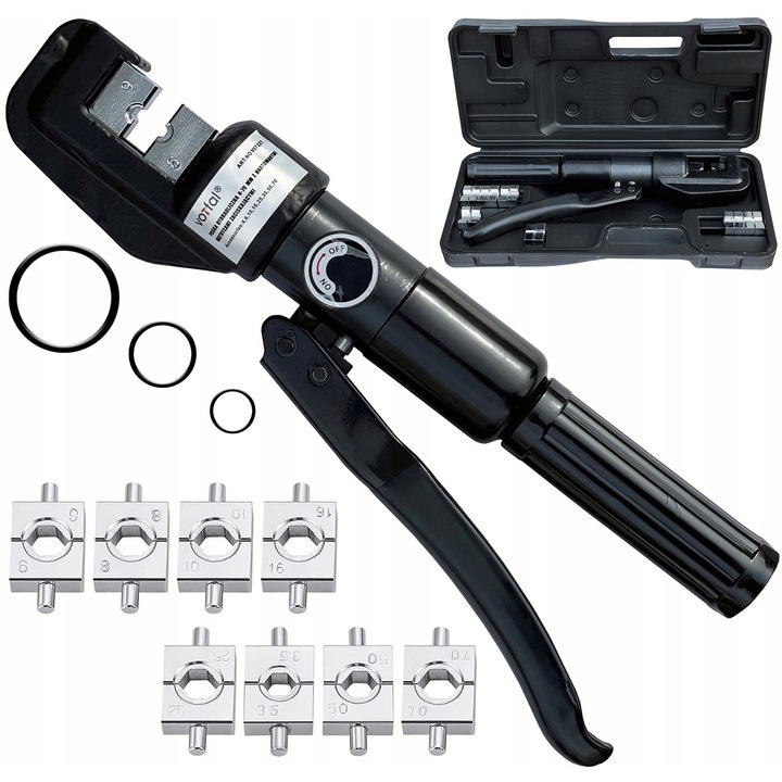 Set Prasa Hidraulica Vorfal 4-70mm, 7 Matrite, 315mm, Culoare: Multicolor