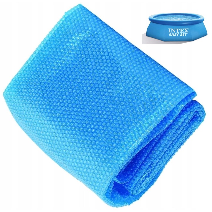 Mata solara pentru piscina, Basen, 244x76cm, usor de intretinut, previne caderea frunzelor