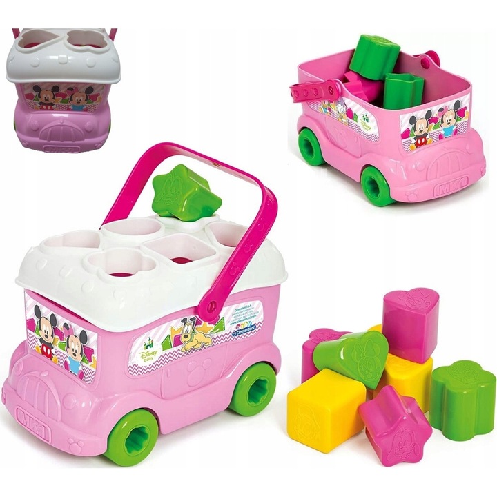Автобус Бейби Мини с 9 цветни части, сортировач, Clementoni, 10м+