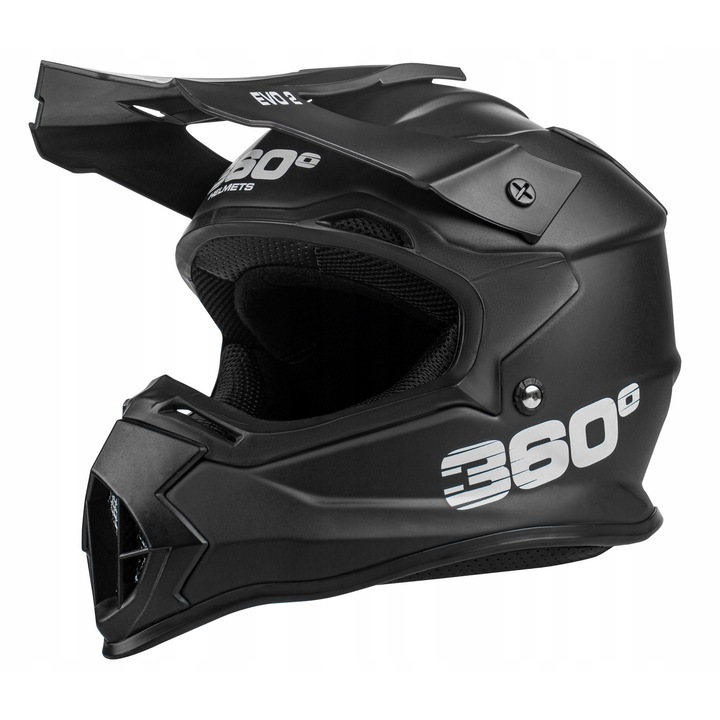 Мото каска L/XL Крос Ендуро ECE Визьор Вентилация За Quad MTB Черен