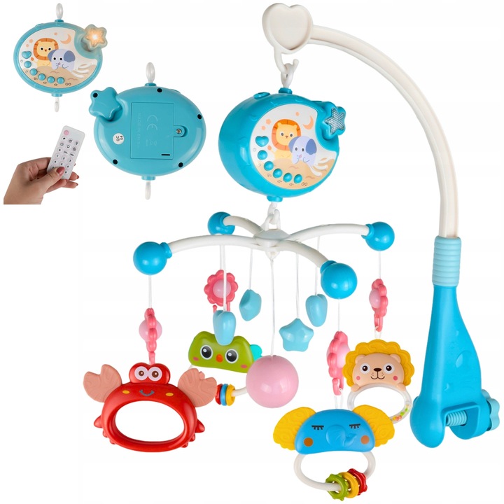 Carusel patut, proiectie, timer, cu telecomanda, multicolor