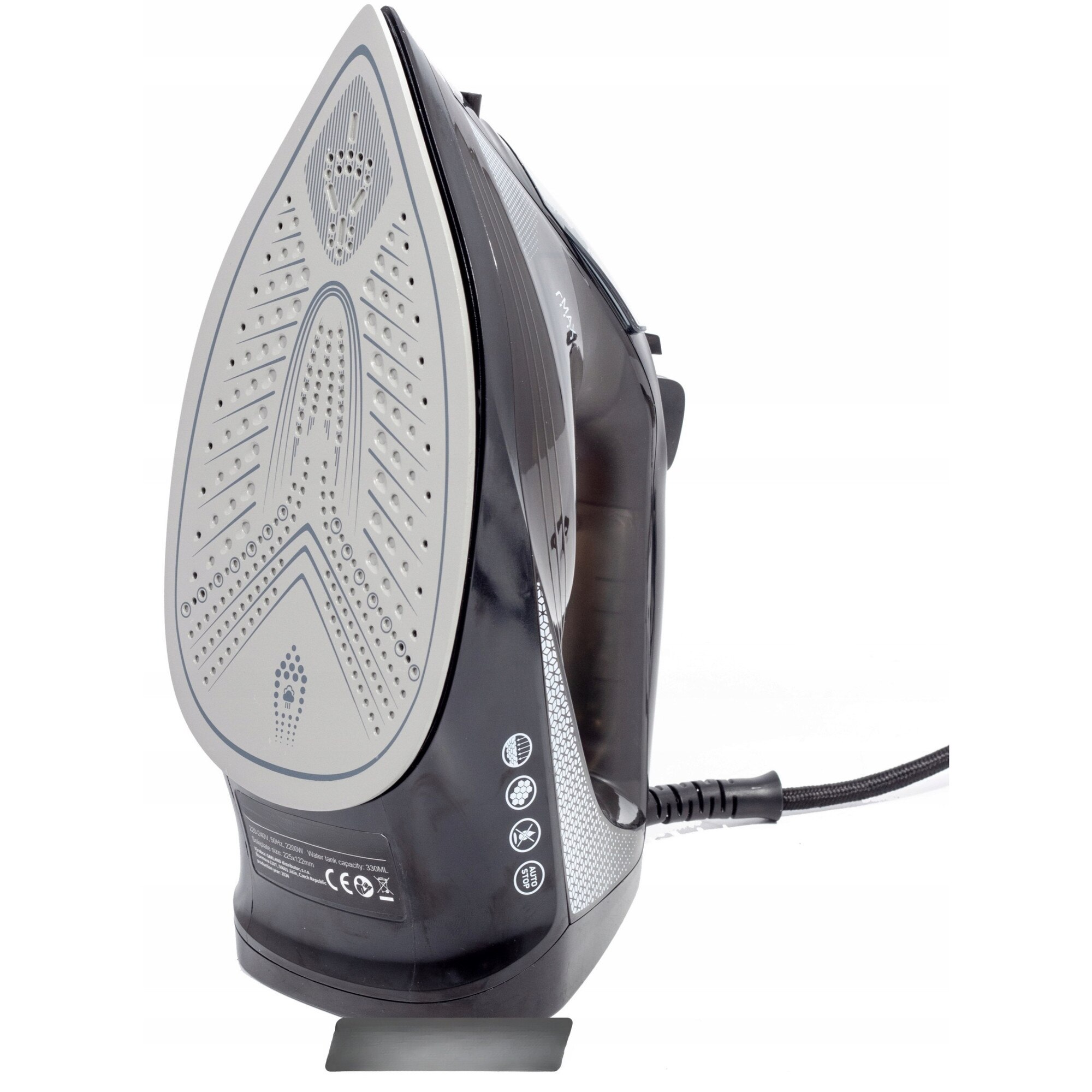 Fier de calcat cu abur, 3200W, ceramica, functie de autocuratare, negru