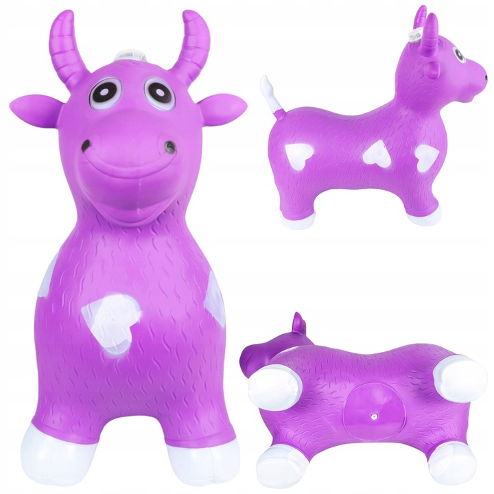 Интерактивен детски скачащ кон, розов, 56 см, със звукови и светлинни ефекти