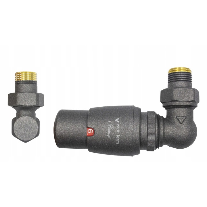 Термостатичен триосен кран Master, структурен графит, M30x1,5