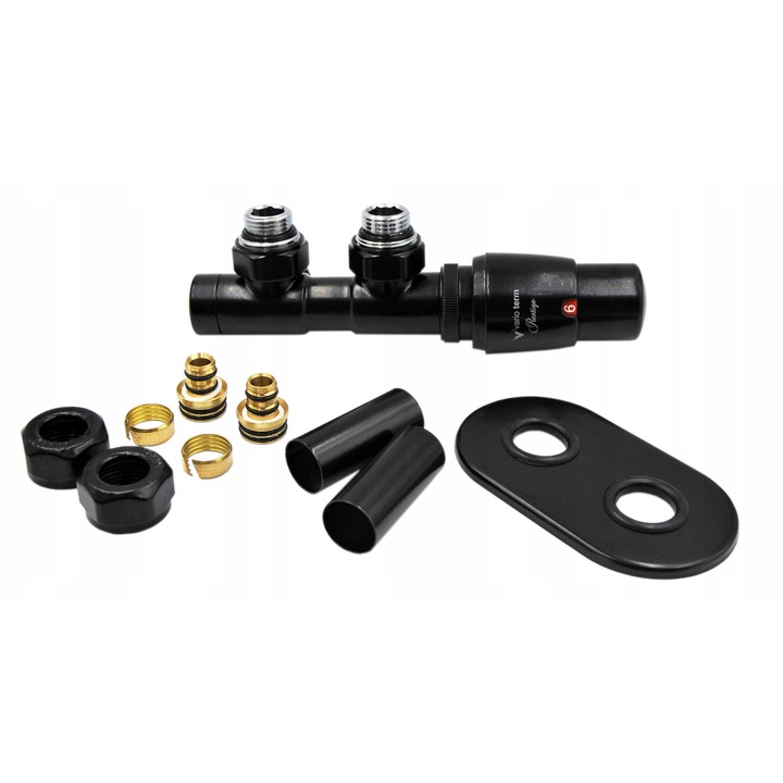 Термостатичен смесител TWINS Vario-Term, 50mm, матов черен