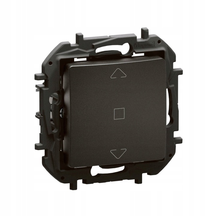 Legrand Nowe Niloe redőnykapcsoló, 10AX, fekete, süllyesztett szerelés