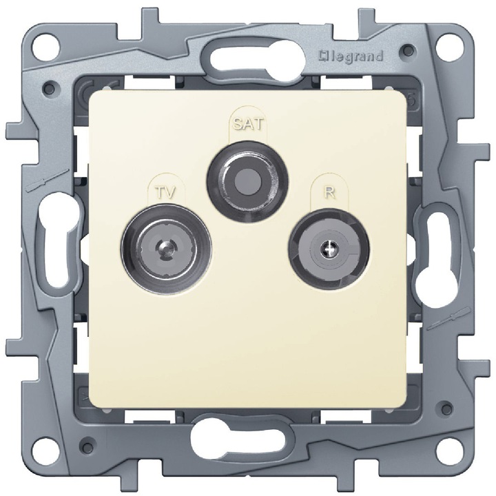Gniazdo TV-RD-SAT final, Legrand, 10 dB, crem, set 10 bucati