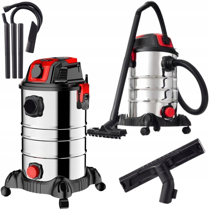 Aspirator industrial 2000W, 30L, filtru HEPA, functie de suflare, metalic, 50x37x64cm