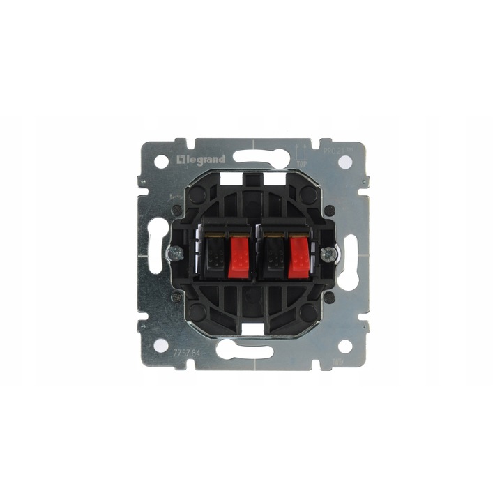 Prize Legrand, gniazdo glosnikowe podwojne, 775784, alta culoare, montaj subtire