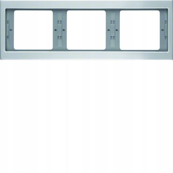 Rama potrojna Hager, aluminium, 3 unitati, 229x80.5mm