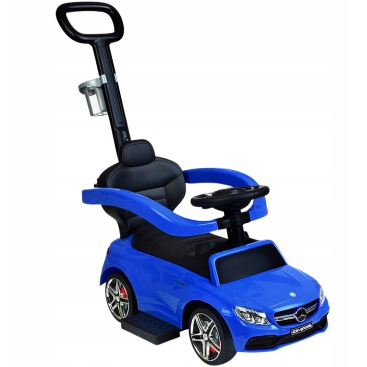 Masinuta pentru copii 3in1 Mercedes C63, albastru, 82x40x21.5cm