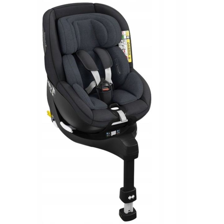 Scaun auto pentru copii, rotativ, negru, 0-18 kg, 88x42x64cm