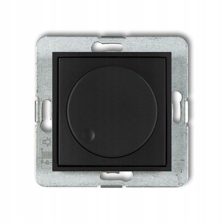 Regulator de iluminat Karlik MINI, negru mat, 40-400W, IP20, 8x8cm, 3 terminale
