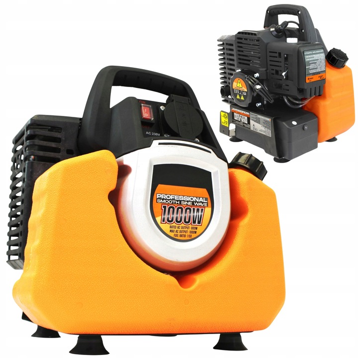 Generator electric portabil invertoare 1000W, 230V, 1,5 KM, 8,5 kg, set complet