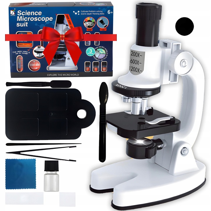 Microscop educativ pentru copii Renew Force, 1200x, set complet, 24x15x9cm, multicolor