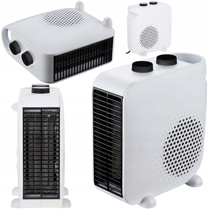 Aeroterma electrica portabila 2000 W, set mini, culoare neagra