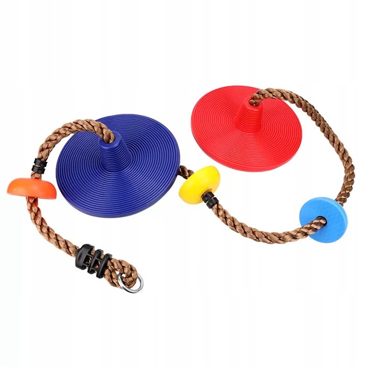Въже за катерене с 4 диска, червено, 2,10м, за деца