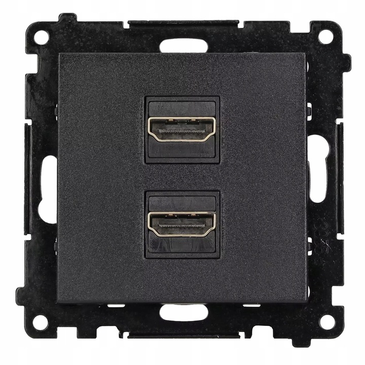 Gniazdo HDMI Pojedinc, Simon 55, 4K 120Hz, 8K 60Hz, negru mat, 75x75x29mm