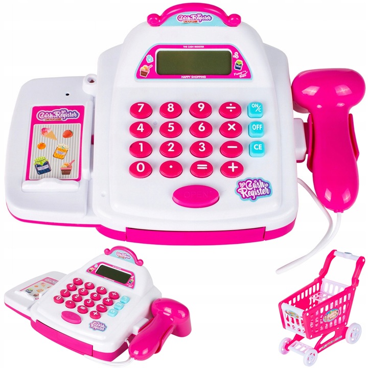 Casa de marcat, calculator pentru copii, carucior de cumparaturi