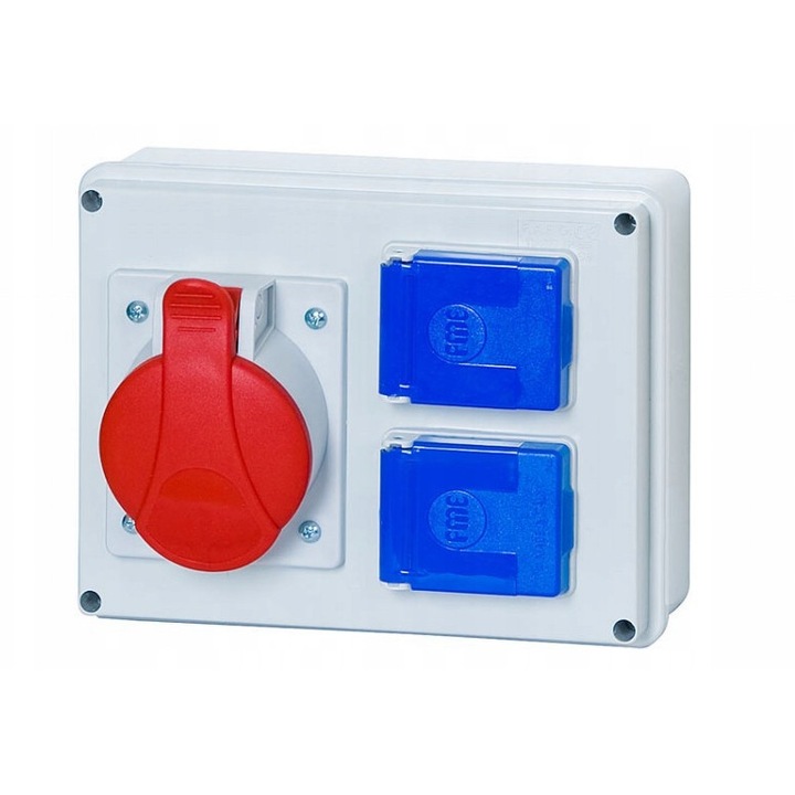 Tablou electric F-Elektro BERGAMO 1x5P 32A 2x2P+Z, IP44, 199x154x77mm