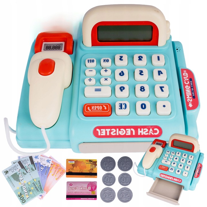 Set joaca supermarket, scanner, calculator