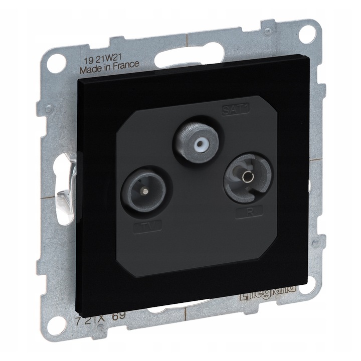 Gniazdo antenowe, Legrand Suno, czarny, montaj podtynkowy, IP-20