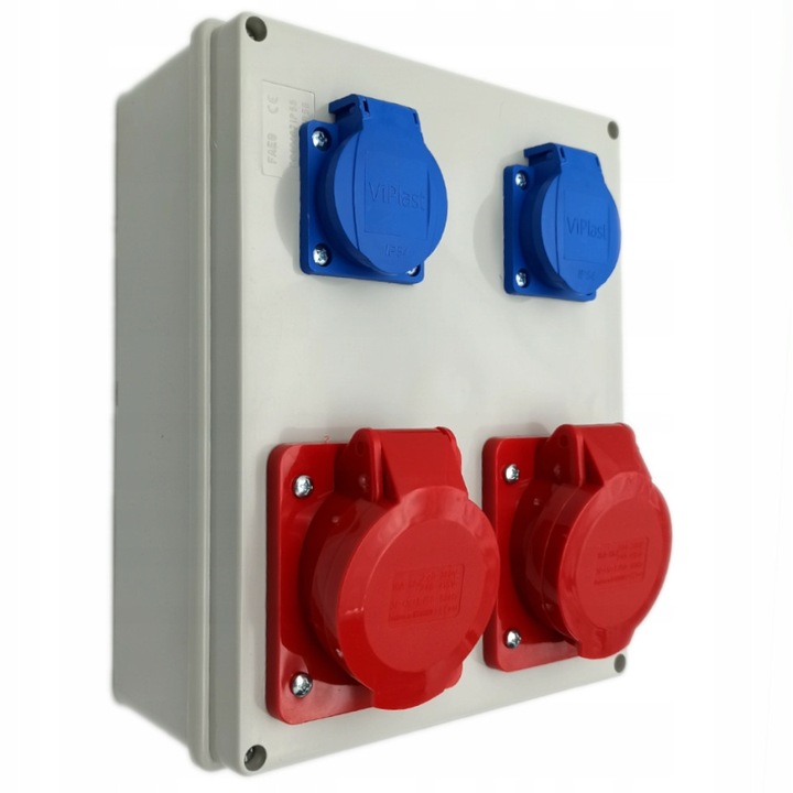 Tablou electric Viplast, rozdzielnica 2x16A + 2x250V, 250x94mm, gri, set