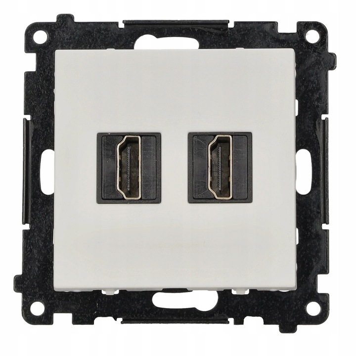 Контакт с USB зарядно Kontakt-Simon 55, матово бял, 16A, 230V, тънък монтаж