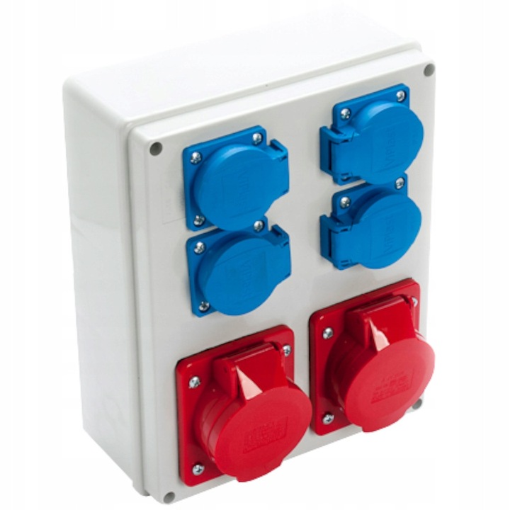 Tablou electric Viplast, rozdzielnica 2x16/5p + 4x250V, gri, 200x250mm, set 1 buc.