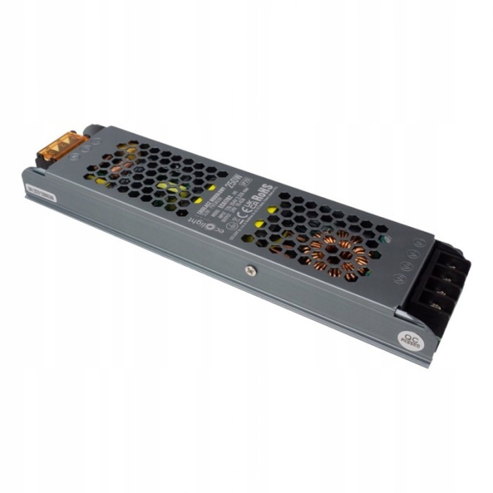Surse PC Ecolight, slim 250W 24V, IP20, dimensiuni 208x50x24mm