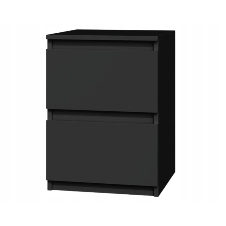 Noptiera Malwa M2, neagra, 30x30x40cm