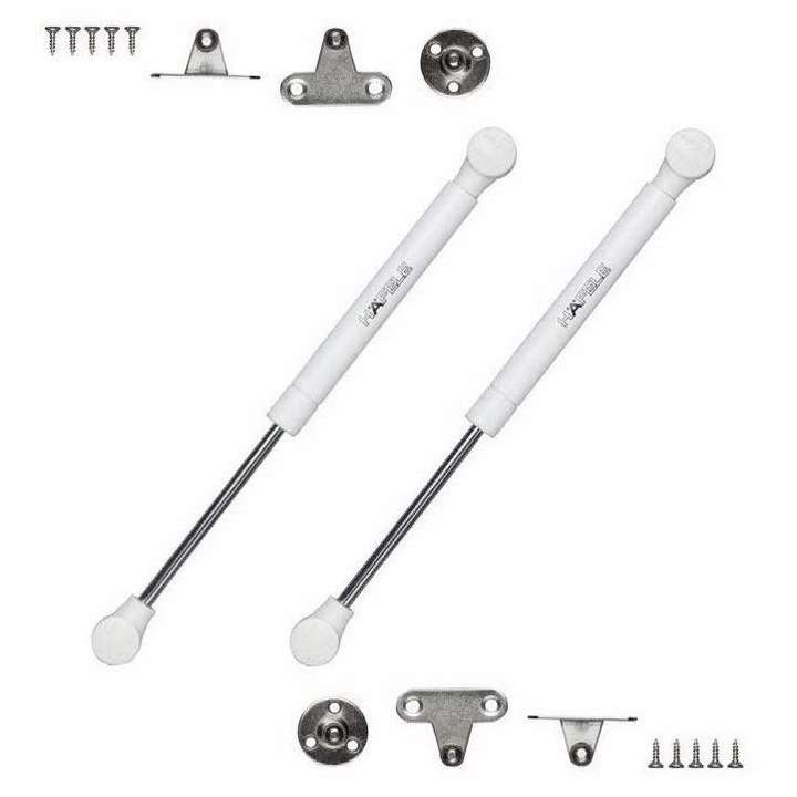 Set 2 x amortizor gaz, HAFELE, 100N, alb, montaj cu suruburi
