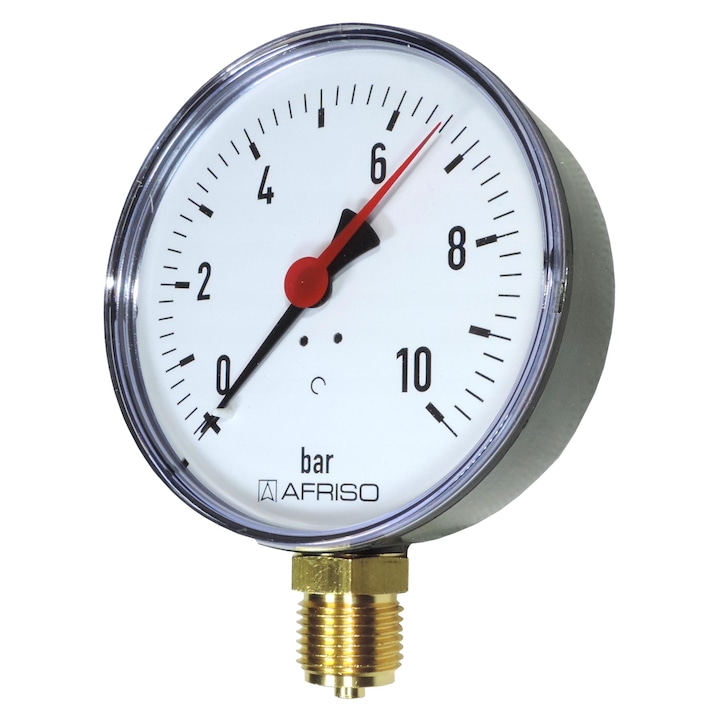 Manométer RF 100, 100mm, 0/10 bar, G1/2'', AFRISO