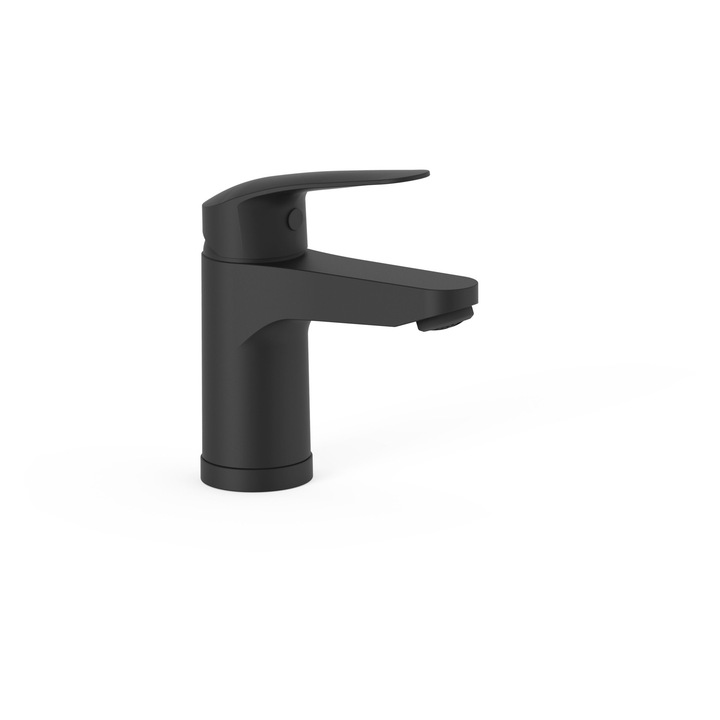 Смесител за мивка TRES BASE, матово черен, 15x8x16см, стоящ тип, една ръкохватка
