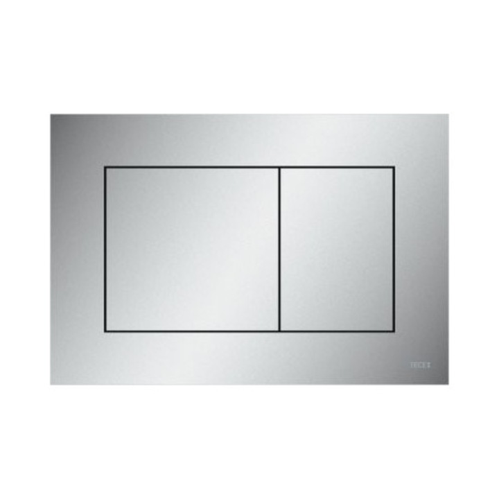 Buton WC Tece Tecenow, crom, 22x15x1cm, set complet