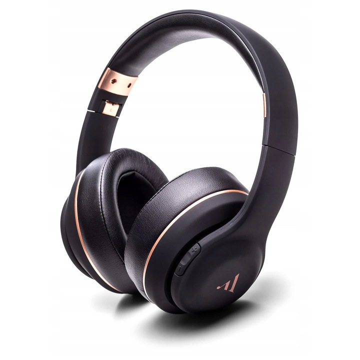 Argon Audio Soul3 vezeték nélküli fejhallgató, 25 óra üzemidő, összecsukható design, fekete