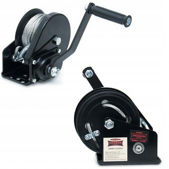 DRAGON WINCH Kézi csörlő 1200 HD 540KG 10m ATV QUAD BUGGY