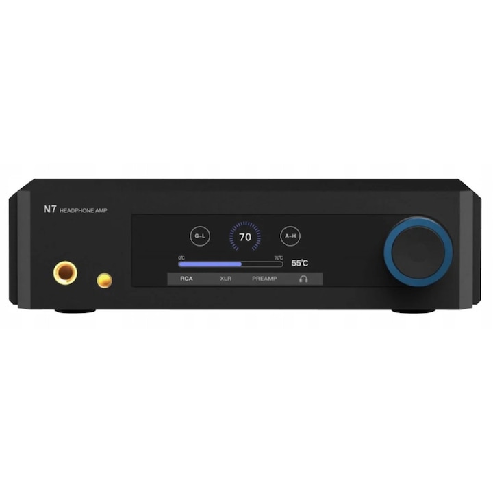Amplificator casti Aune N7, balansat, negru, clasa A