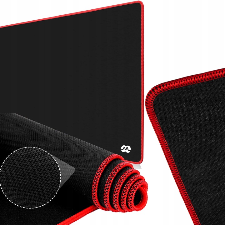 Mouspad gaming Mozos XDP1260, 120x60cm, rosu si negru, set 1 buc.