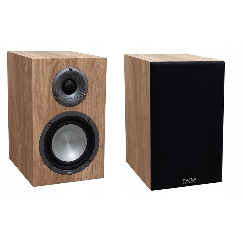 Boxe Taga Harmony Platinum S v.4, 2.0, bas profund, finisaj stejar, 29x18x23cm, set 2 buc.