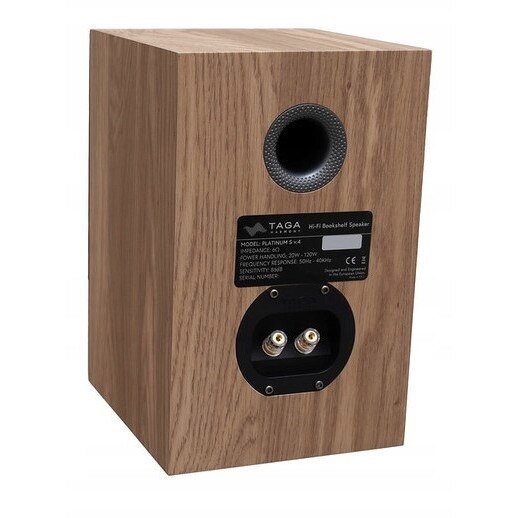 Boxe Taga Harmony Platinum S v.4, 2.0, bas profund, finisaj stejar, 29x18x23cm, set 2 buc.
