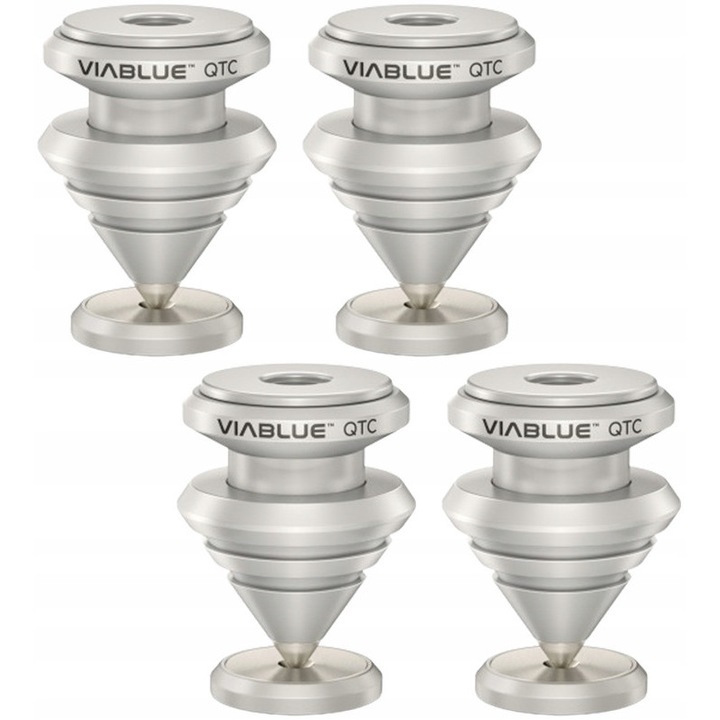 Set 4 Picioare de boxe, Viablue QTC Spikes XL, 200 kg, argintiu, 47,5-49,5 mm